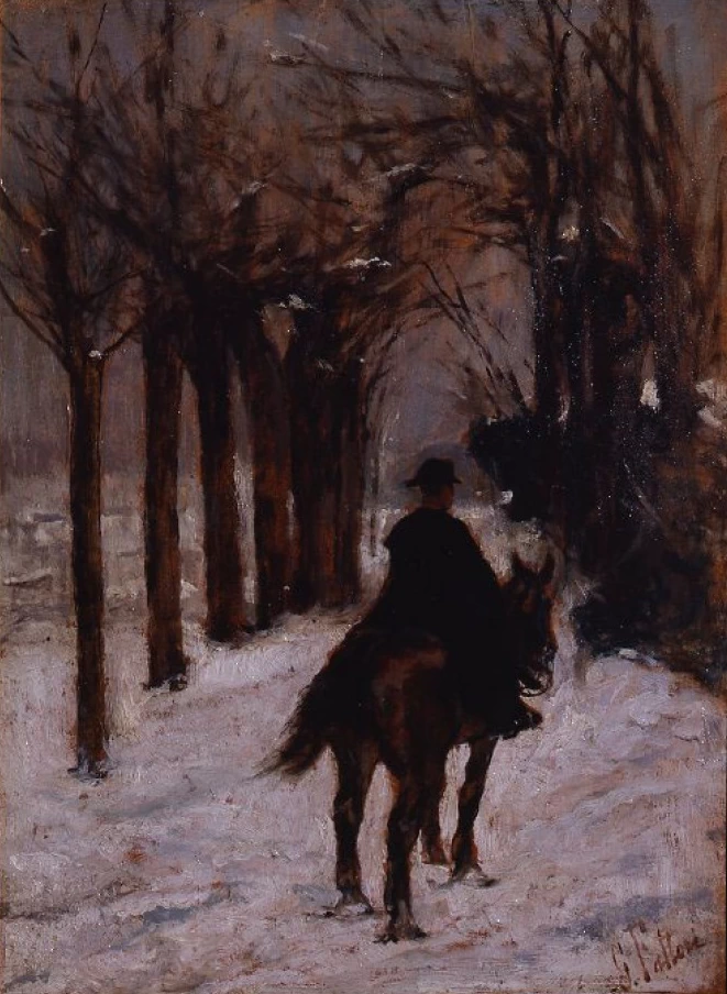 Carabiniere sulla neve - Galleria d’Arte Moderna, Palazzo Pitti, Firenze